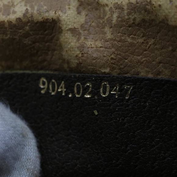 GUCCI GG Canvas Web Sherry Line Hand Bag PVC Leather Beige Red Auth 45605 - Picture 12 of 16